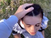 Юную школьницу в кустах выебал учитель и случайно кончил ей в киску  - Screenshot 2 of 16 - Young