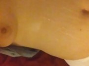 Cum on my tits and fat rolls! 