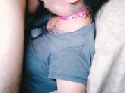 Facefucked against a chair for sloppy ORAL CREAMPIE #2 12/16