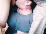 Facefucked against a chair for sloppy ORAL CREAMPIE #2 8/16