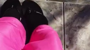 @tici_feet IG tici feet taking off my socks showing feet red toes