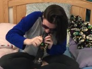 Smoking  and cumming hard! Grinding on that clit 1/16