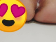 Slow motion intense female squirting creamy orgasm