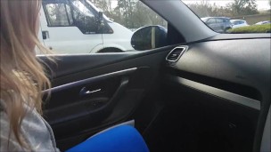 Public Car Park Blowjob with the Top Down