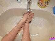 Wash your hands before masturbate on Pornhub - #SCRUBHUB