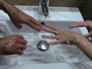 We wash our hands with soap and frequently. Make it fun 13/16