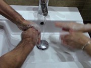 We wash our hands with soap and frequently. Make it fun 3/16