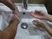 We wash our hands with soap and frequently. Make it fun 5/16