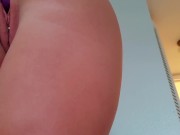 Immaculate asshole,pierced pussy,stretching holes out before the big night