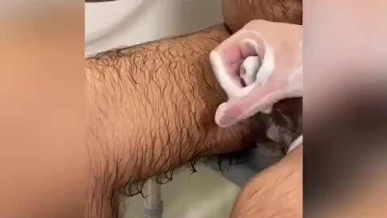 Disabled Guy Gets Cock Stroked In The Shower Until He Cums - More Videos On OnlyFans - Free Sex Video - RedTube