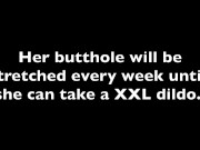 THE ANAL VIRGIN (Cute slavegirl gets her first anal stretching session). 15/16