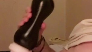Toy play with fantastic creamy vocal cumshot with grunting/moaning 