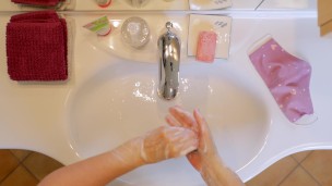 Nurse washes Hands after Hospital against Coronavirus #Scrubhub