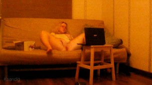 Quarantine home alone masturbation and real orgasm during cam show
