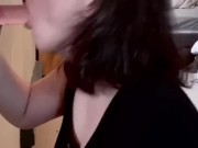 Sucking and gagging on a dildo 1/16