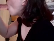 Sucking and gagging on a dildo 9/16