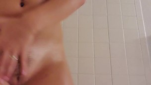 Oiled titty drop, huge natural bouncing boobs