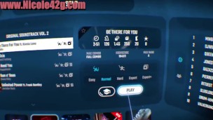 Nicole42g Plays Beat Saber S1 Ep3: "Be there for you" Playing Topless! Difficulty Normal