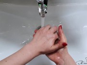 Diligently Washing Husband's Hands and He Washes My Hands #SCRUBHUB 1/16