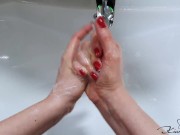 Diligently Washing Husband's Hands and He Washes My Hands #SCRUBHUB 2/16