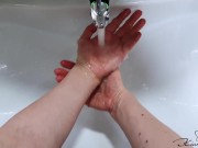 Diligently Washing Husband's Hands and He Washes My Hands #SCRUBHUB 3/16