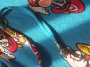 Flexing my dick in my new Super Mario Pajama Bottoms