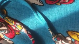 Flexing my dick in my new Super Mario Pajama Bottoms