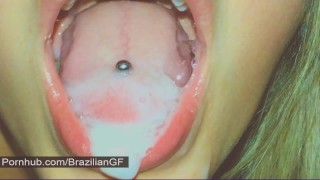 First Time Blowjobs And Swallow - First time cum swallow, she gives the best sloppy blowjob ever - RedTube