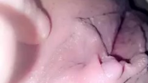 Up close big clit rubbing! 