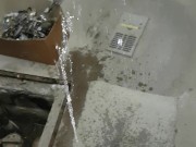 pissing and cumming in the basement