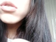 [Preview] Giantess shows a tiny his mouth and scares him