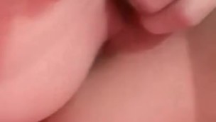 Miaa reaches orgasm with her fingers.