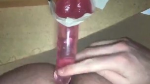 Bi dildo doggy fucking