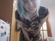 I dance and try on different dresses from my wardrobe