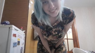 I dance and try on different dresses from my wardrobe