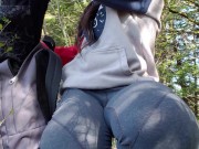 Black Dress, Nipple Clamps, and Buttplug Play Outside 2/16