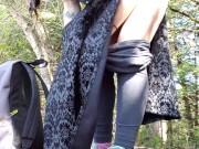 Black Dress, Nipple Clamps, and Buttplug Play Outside 4/16