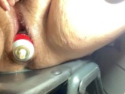 BBW Rubs Piss on her Hairy Cunt Before Fucking It with a Whipped Cream Can! 7/16