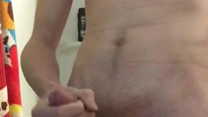 Must see bathroom masturbation nice clean cock