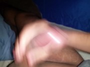 Jerking Off Until My Shaven Cock Leaks Cum