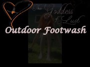 Redhead goth outdoor foot wash - TheGoddessOfLust