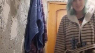 I shave my pussy and armpits in the bathroom