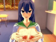 3D hentai HIGHSCHOOL OF THE DEAD Busujima Saeko Titty fuck