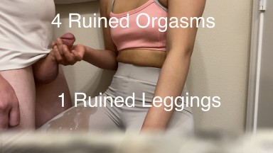 He Ruined My Leggings when I Ruined His Orgasm After Workout