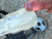 Intense Moaning Orgasm - Guy Dirty Talking And Fucking FlashLight