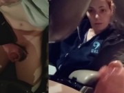 Heather Kane gives College Teen Handjob in Public Parking Lot 12/16