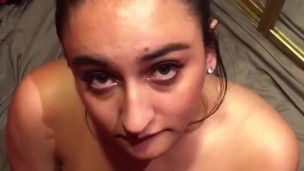 Weekly Facial for my Latina Big Tits and pretty Face. 