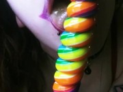 This Clown Just Loves Sucking !!!!  ( Sharkky Sunshine Nylon Blowjob Video )