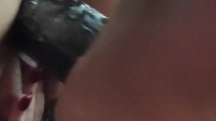 Big black dildo fucks my pussy