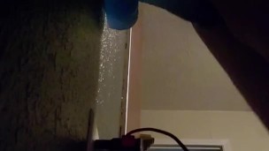 Milf fucks big dick against the wall